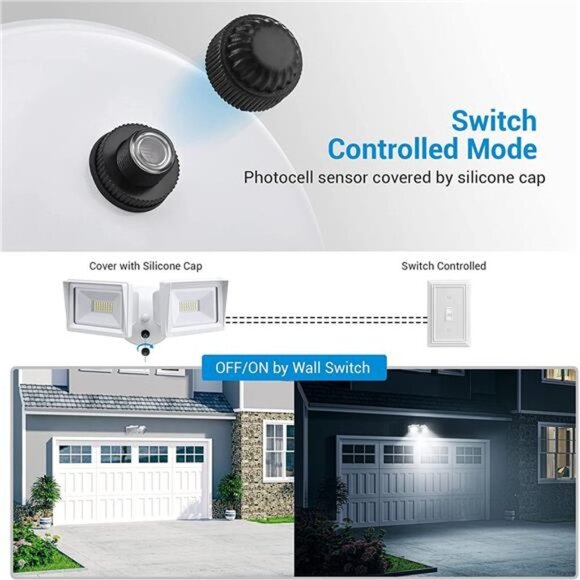 5400LM LED Security Light LED Flood Light, 2 Adjustable Heads Outdoor - Picture 4 of 7